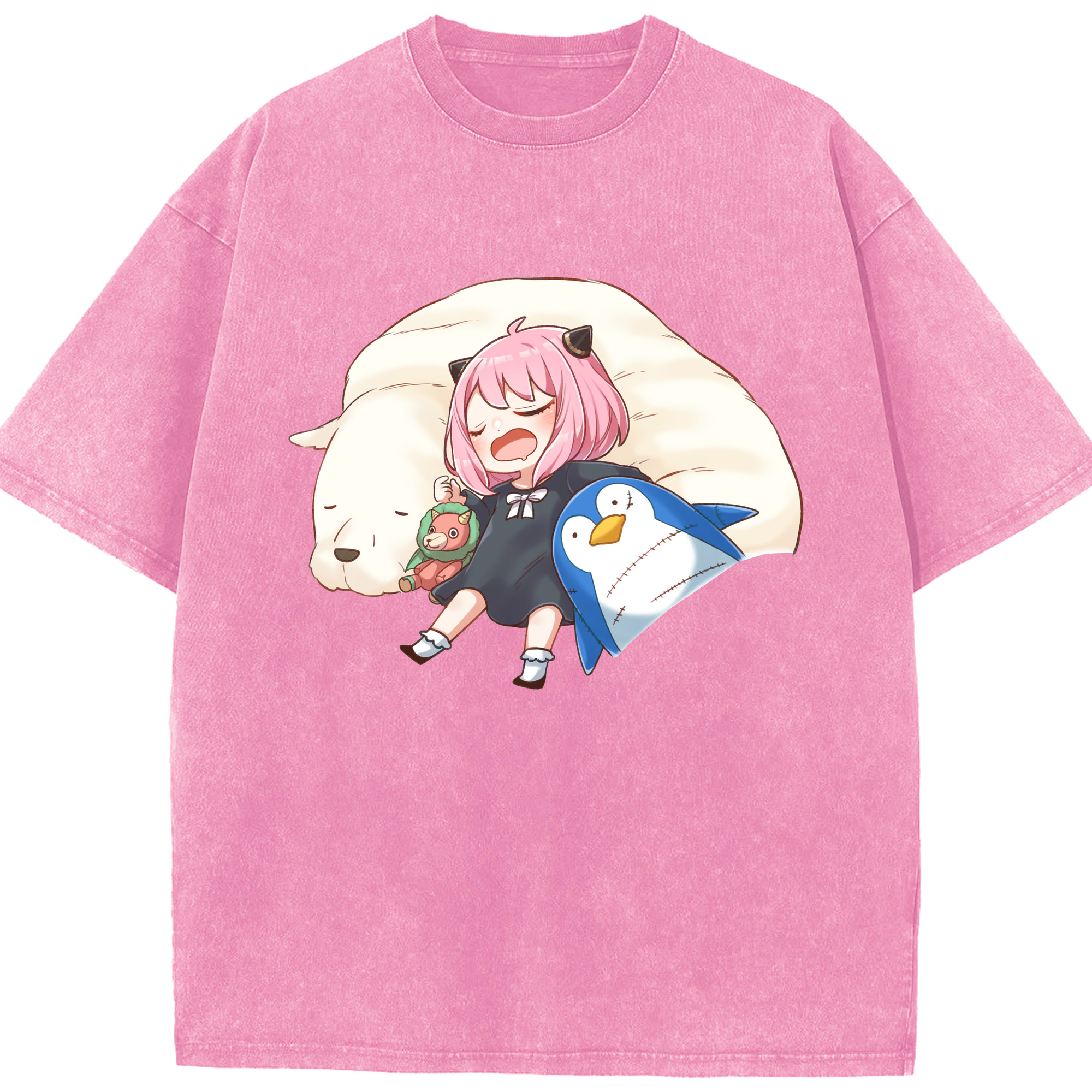 （画像用） SPY×FAMILY间谍家家酒 綿100% ヴィンテージ風 半袖Tシャツ（フロントプリント）